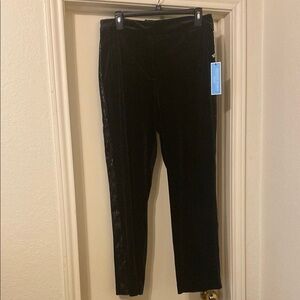Draper James Black Velvet Trousers